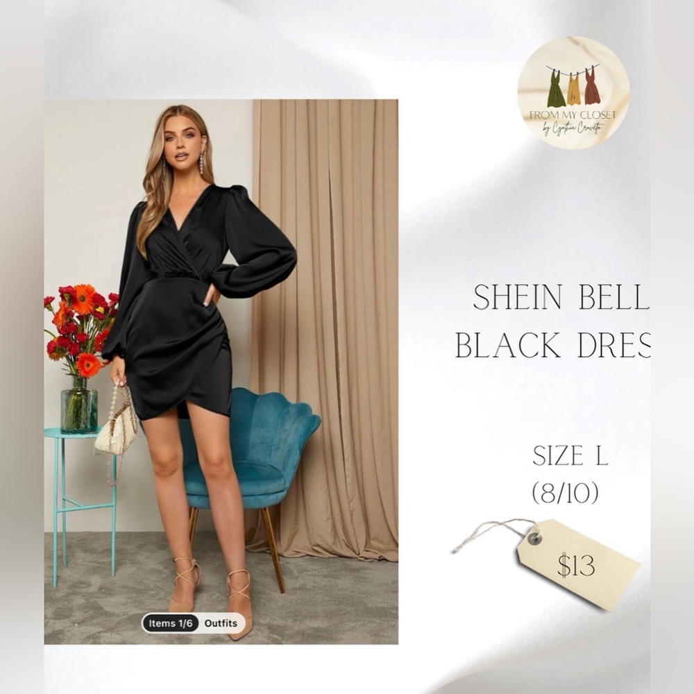 NEW 🛍️ SHEIN BELLE BLACK DRESS 🛍️ NEW